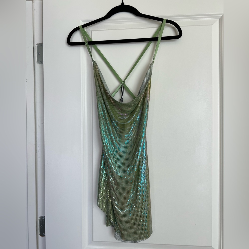GREEN MINI DRESS